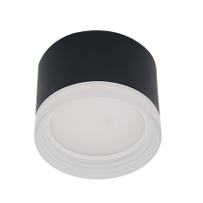 Светильник накладной с матовым кольцом серии Modern под лампу с цоколем GX53, 83*60 мм, IP20, алюминий, черный МШК 4810207010452