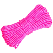 Артикул 12769 Шнур полиамидный паракорд д.2мм с сердечником (3 нити), розовый, моток (10м), МШК 4810207011541