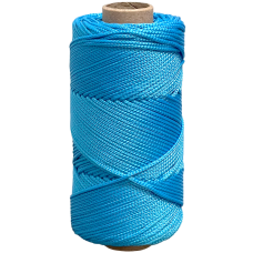 Артикул 12839, Шнур полиэфирный вязаный д.1,5мм без сердечника, голубой, бобина (100м), МШК 4810207010131