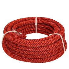 Артикул 12981, Шнур спирального плетения декоративный, красный, д.10мм (10м), МШК 4810207003935.