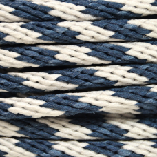 Артикул 12936, Шнур спирального плетения декоративный, синий+белый, д.6мм (20м), МШК 4810207003713.