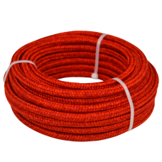 Артикул 12971, Шнур текстильный плетеный 8мм, красный (10 м), МШК 4810207003850.