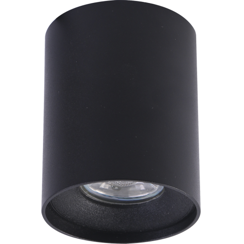 Светильник накладной под лампу с цоколем GU10, серия Modern, max 50W , D80*100mm, черный, МШК 4810207006400.