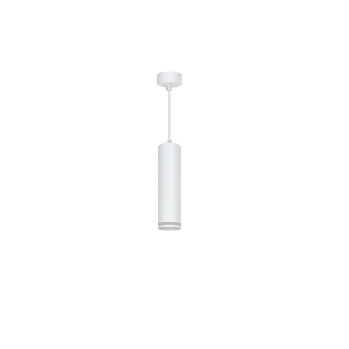Подвесной светильник с матовым кольцом серии Modern с цоколем GU10, D55*Н280, 1 метр (регулир.), IP20, алюминий, белый, МШК 4810207009999