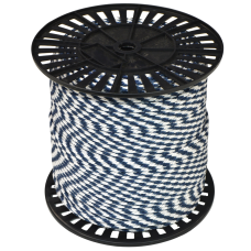 Артикул 12937, Шнур спирального плетения декоративный, синий+белый, д.6мм, катушка (300м), МШК 4810207003720.