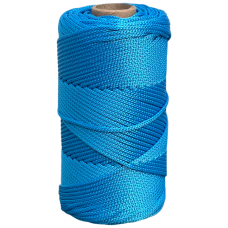 Артикул 12831, Шнур вязаный полиэфирный без сердечника д.2мм голубой, бобина (100м), МШК 4810207009470
