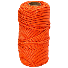Артикул 12768 Шнур полиамидный паракорд д.2мм с сердечником (3 нити), оранжевый, бобина (50м). МШК 4810207011534