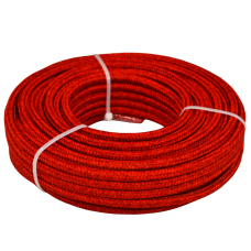 Артикул 12972, Шнур текстильный плетеный 8мм, красный (20 м), МШК 4810207003867.