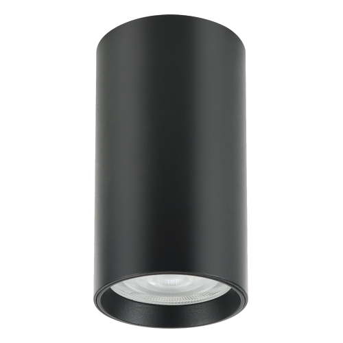 Светильник накладной под лампу с цоколем GU10, серия Modern, max 35W,D55*H100, черный, МШК 4810207006424.