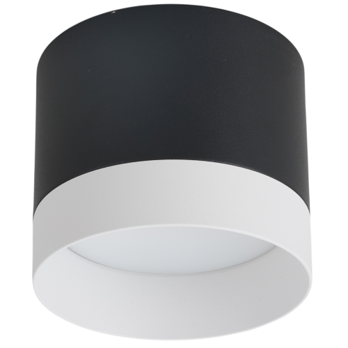 Светильник накладной серии Modern под лампу с цоколем GX53, 82*70 мм, IP20, алюминий, черный+белый МШК 4810207009876