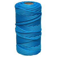 Артикул 12825, Шнур вязаный полиэфирный без сердечника д.3мм голубой, бобина (50м), МШК 4810207009197