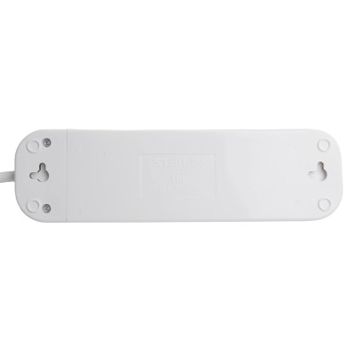 Удлинитель четырехместный c/з STEKKER HM06-40-05 3x1мм2, 5м, серия Home, белый 49352
