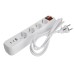 Удлинитель 4-местный с/з с выключ. STEKKER HM071-41-05 3x1мм2, 5м, 250В, 16А, 1USB+2C, 2.4A, сер Home, белый 50141