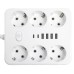 Удлинитель 6-местный c/з 3x1 мм2, 1,8 м, 250В, 10А, 4USB+2Type-C 2,4А, серия Home plus, белый STEKKER HM09-66-02 49975 Удлинитель 6-местный c/з 3x1 мм2, 1,8 м, 250В, 10А, 4USB+2Type-C 2,4А, серия Home plus, белый STEKKER HM09-66-02 49975