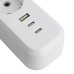 Удлинитель 4-местный с/з с выключ. STEKKER HM071-41-05 3x1мм2, 5м, 250В, 16А, 1USB+2C, 2.4A, сер Home, белый 50141