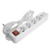 Удлинитель 4-местный с/з с выключ. STEKKER HM071-41-05 3x1мм2, 5м, 250В, 16А, 1USB+2C, 2.4A, сер Home, белый 50141