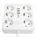 Удлинитель 6-местный c/з 3x1 мм2, 1,8 м, 250В, 10А, 4USB+2Type-C 2,4А, серия Home plus, белый STEKKER HM09-66-02 49975 Удлинитель 6-местный c/з 3x1 мм2, 1,8 м, 250В, 10А, 4USB+2Type-C 2,4А, серия Home plus, белый STEKKER HM09-66-02 49975