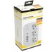 Удлинитель 3-местный c/з 3x1 мм2, 3 м, 250В, 10А, 4USB+2Type-C 2,4А, серия Home plus, белый STEKKER HM09-36-02 49979