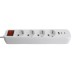 Удлинитель 4-местный с/з с выключ. STEKKER HM071-41-05 3x1мм2, 5м, 250В, 16А, 1USB+2C, 2.4A, сер Home, белый 50141
