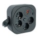 HM16-4-03-USB Удлинитель 4-местный с/з, 3x1,5мм2, 3м, 230В, 16А, 2USB+1С, 2,4А, черный 50836