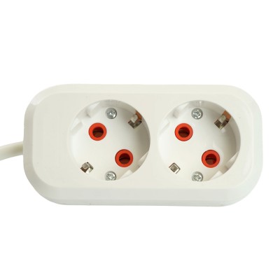 Удлинитель двухместный с/з STEKKER HM06-21-03 3x1мм2, 3м, серия Home (У10-001), белый 49340 Удлинитель двухместный с/з STEKKER HM06-21-03 3x1мм2, 3м, серия Home (У10-001), белый 49340