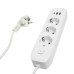 Удлинитель 3-местный c/з 3x1 мм2, 3 м, 250В, 10А, 2USB+1Type-C 2,4А, серия Home plus, белый STEKKER HM08-33-02 49977