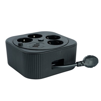 HM16-4-03-USB Удлинитель 4-местный с/з, 3x1,5мм2, 3м, 230В, 16А, 2USB+1С, 2,4А, черный 50836 HM16-4-03-USB Удлинитель 4-местный с/з, 3x1,5мм2, 3м, 230В, 16А, 2USB+1С, 2,4А, черный 50836
