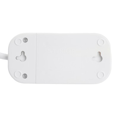 Удлинитель двухместный с/з STEKKER HM06-21-05 3x1мм2, 5м, серия Home , белый 49341