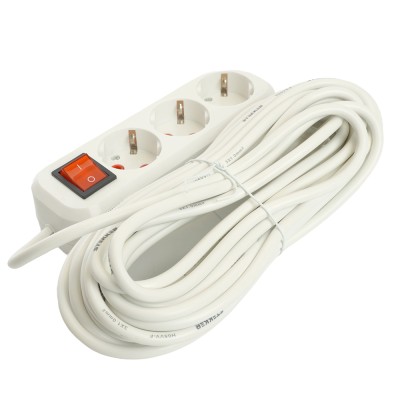 Удлинители STEKKER 49356, серия Home, цвет белый, длина 7 м, количество розеток 3, сталь, сечение кабеля 1 мм2, тип кабеля ПВС, материал кабеля -, ток 16А, напряжение 250В, максимальная нагрузка 3520Вт, тип вилки - прямая. Диапазон рабочих температур +1.. Удлинители STEKKER 49356, серия Home, цвет белый, длина 7 м, количество розеток 3, сталь, сечение кабеля 1 мм2, тип кабеля ПВС, материал кабеля -, ток 16А, напряжение 250В, максимальная нагрузка 3520Вт, тип вилки - прямая. Диапазон рабочих температур +1..