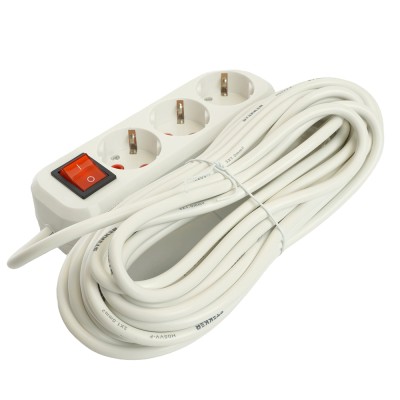 Удлинители STEKKER 49356, серия Home, цвет белый, длина 7 м, количество розеток 3, сталь, сечение кабеля 1 мм2, тип кабеля ПВС, материал кабеля -, ток 16А, напряжение 250В, максимальная нагрузка 3520Вт, тип вилки - прямая. Диапазон рабочих температур +1.. Удлинители STEKKER 49356, серия Home, цвет белый, длина 7 м, количество розеток 3, сталь, сечение кабеля 1 мм2, тип кабеля ПВС, материал кабеля -, ток 16А, напряжение 250В, максимальная нагрузка 3520Вт, тип вилки - прямая. Диапазон рабочих температур +1..