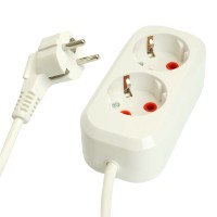 Удлинитель двухместный с/з STEKKER HM06-21-03 3x1мм2, 3м, серия Home (У10-001), белый 49340 Удлинитель двухместный с/з STEKKER HM06-21-03 3x1мм2, 3м, серия Home (У10-001), белый 49340