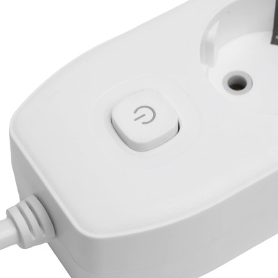 Удлинитель 4-местный c/з 3x1 мм2, 1,8 м, 250В, 10А, 2USB+1Type-C 2,4А, серия Home plus, белый STEKKER HM08-43-02 49971