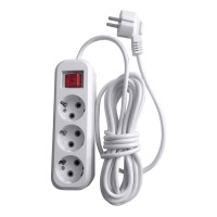 Удлинитель трехместный с/з с выключателем STEKKER HM03-31-03 3x0,75, 3м, серия Home (У10А-002), белый 39198 Удлинитель трехместный с/з с выключателем STEKKER HM03-31-03 3x0,75, 3м, серия Home (У10А-002), белый 39198