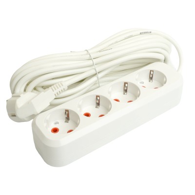 Удлинитель четырехместный c/з STEKKER HM06-40-07 3x1мм2, 7м, серия Home (У10-429), белый 49389 Удлинитель четырехместный c/з STEKKER HM06-40-07 3x1мм2, 7м, серия Home (У10-429), белый 49389