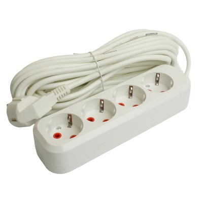 Удлинитель четырехместный c/з STEKKER HM06-40-07 3x1мм2, 7м, серия Home (У10-429), белый 49389 Удлинитель четырехместный c/з STEKKER HM06-40-07 3x1мм2, 7м, серия Home (У10-429), белый 49389