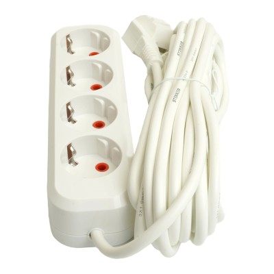 Удлинитель четырехместный c/з STEKKER HM06-40-07 3x1мм2, 7м, серия Home (У10-429), белый 49389 Удлинитель четырехместный c/з STEKKER HM06-40-07 3x1мм2, 7м, серия Home (У10-429), белый 49389