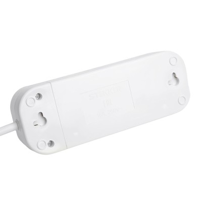 Удлинитель трехместный с/з STEKKER HM06-31-05 3x1мм2, 5м, серия Home, белый 49349