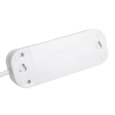 Удлинитель трехместный с/з STEKKER HM06-31-07 3x1мм2, 7м, серия Home, белый 49350