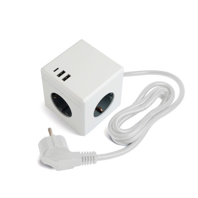HM10-41-01 Удлинитель 3-местный с/з, 3x1мм2, 1.5м, 250В, 16А, 2USB+1С, 5V 3,1А, серия Comfort, белый 49571 HM10-41-01 Удлинитель 3-местный с/з, 3x1мм2, 1.5м, 250В, 16А, 2USB+1С, 5V 3,1А, серия Comfort, белый 49571