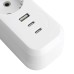 Удлинитель 4-местный с/з с выключ. STEKKER HM071-41-03 3x1мм2, 3м, 250В, 16А, 1USB+2C, 2.4A, сер Home, белый 50140