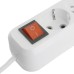 Удлинитель 4-местный с/з с выключ. STEKKER HM071-41-02 3x1мм2, 2м, 250В, 16А, 1USB+2C, 2.4A, сер Home, белый 50139