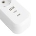 Удлинитель 4-местный с/з с выключ. STEKKER HM071-41-02 3x1мм2, 2м, 250В, 16А, 1USB+2C, 2.4A, сер Home, белый 50139