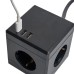 HM10-41-01 Удлинитель 3-местный с/з, 3x1мм2, 1.5м, 250В, 16А, 2USB+1С, 5V 3,1А, серия Comfort, черный 49657