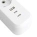 Удлинитель 3-местный с/з с выключ. STEKKER HM071-31-05 3x1мм2, 5м, 250В, 16А, 1USB+2C, 2.4A, сер Home, белый 50138
