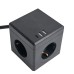 HM10-41-01 Удлинитель 3-местный с/з, 3x1мм2, 1.5м, 250В, 16А, 2USB+1С, 5V 3,1А, серия Comfort, черный 49657