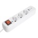 Удлинитель 3-местный с/з с выключ. STEKKER HM071-31-05 3x1мм2, 5м, 250В, 16А, 1USB+2C, 2.4A, сер Home, белый 50138
