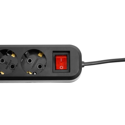 Удлинители STEKKER HM03-31-02, серия Home, цвет черный, длина 2 м, количество розеток 3, сталь, сечение кабеля 0.75 мм2, тип кабеля ПВС, материал кабеля -, ток 10А, напряжение 250В, максимальная нагрузка 2200Вт, тип вилки - угловая. Диапазон рабочих темпе