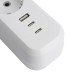 Удлинитель 3-местный с/з с выключ. STEKKER HM071-31-03 3x1мм2, 3м, 250В, 16А, 1USB+2C, 2.4A, сер Home, белый 50137