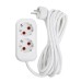 Удлинитель двухместный с/з STEKKER HM06-21-02 3x1мм2, 2м, серия Home, белый 49339