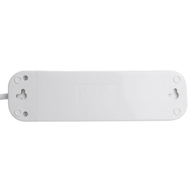 Удлинитель четырехместный c/з STEKKER HM06-40-07 3x1мм2, 7м, серия Home, белый 49389